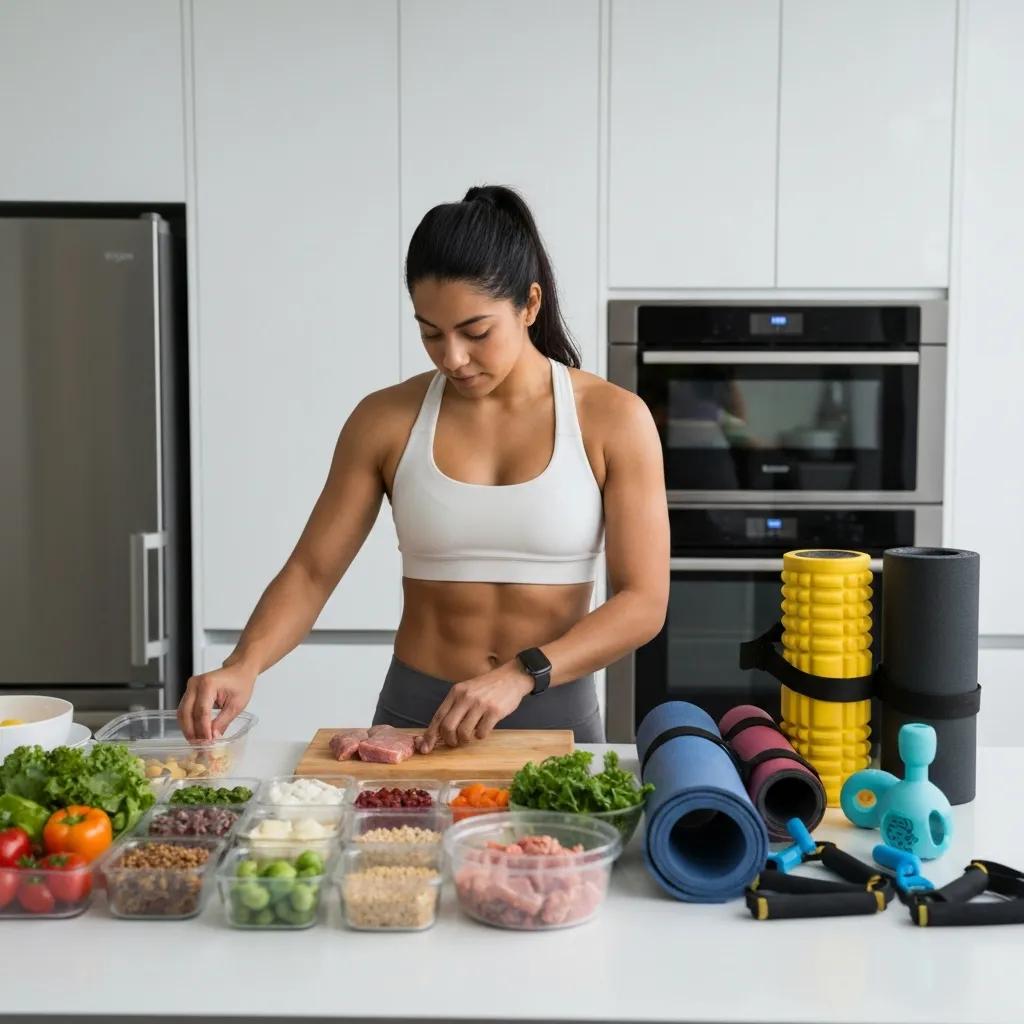 Healthy meal prep and recovery tools for optimizing block workout schedules and weight loss