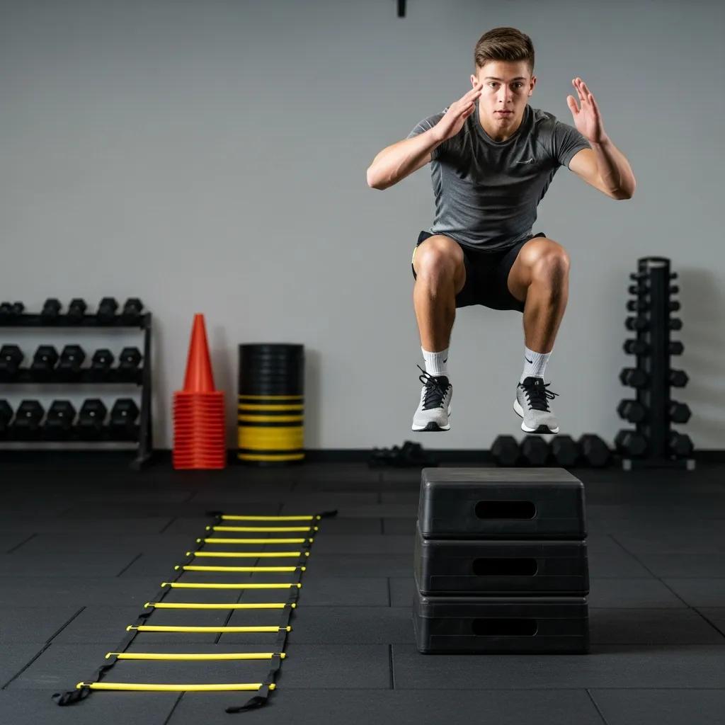 Athlete Performance Training Oro Valley, AZ 1 Youth athlete performing plyometric exercises, highlighting specialized conditioning techniques