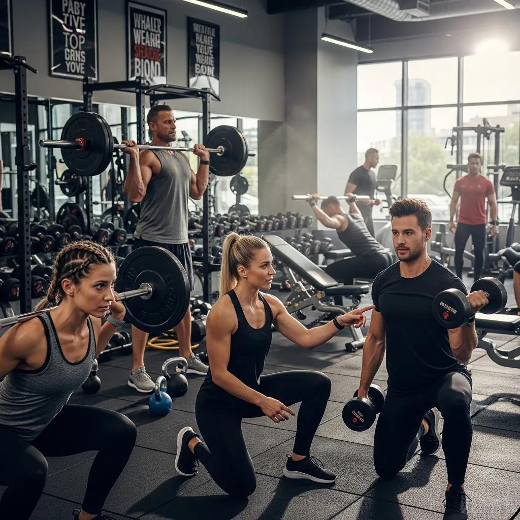 Build muscle after 30 — group strength training session at Block Fitness in Tucson